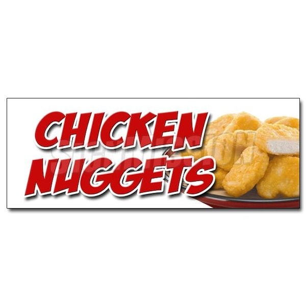 CHICKEN NUGGETS DECAL sticker fried nuggets fingers tenders food white, D-24 Chicken Nuggets